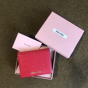 Miu Miu Madras Leather Wallet
